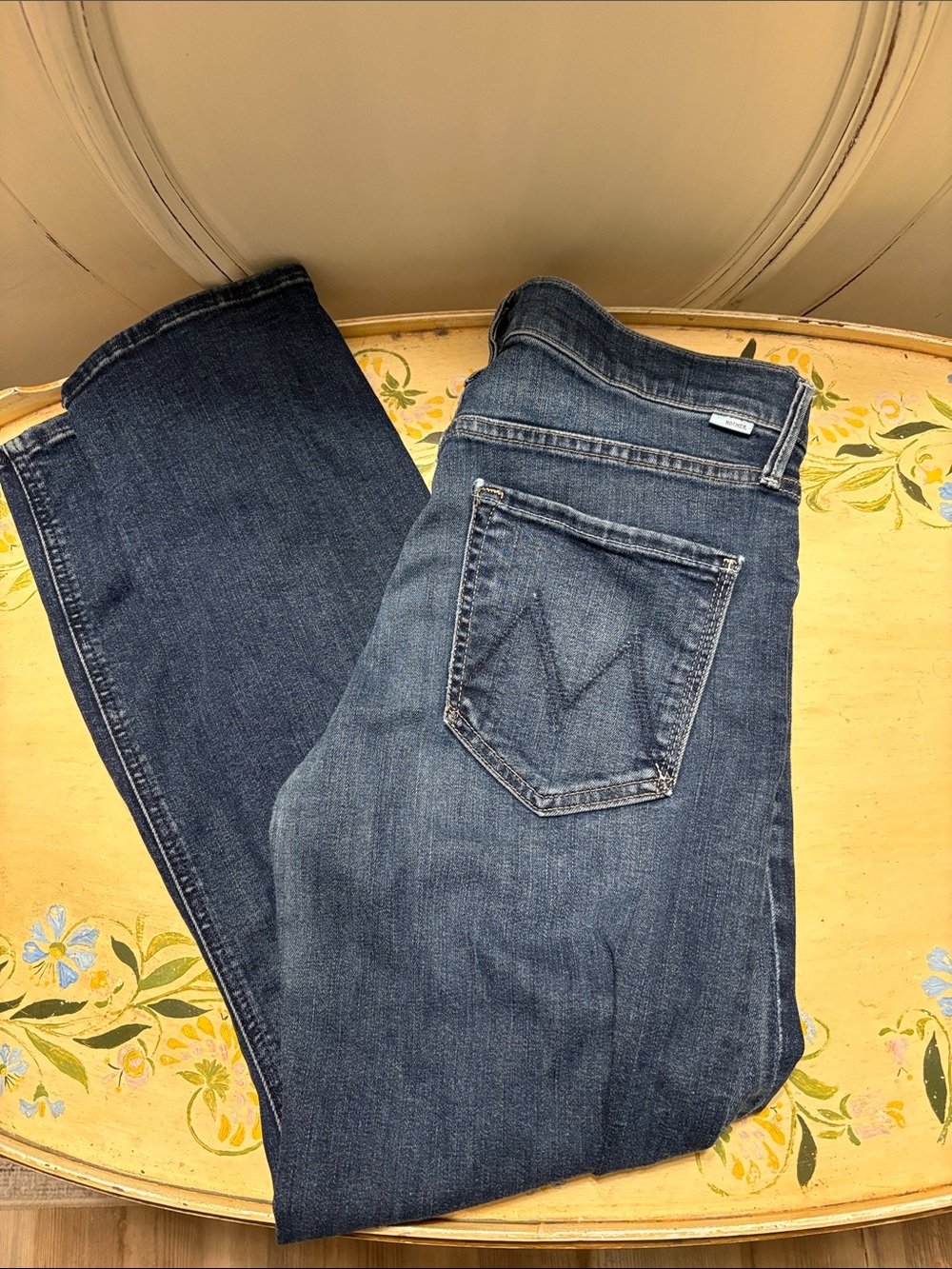 MOTHER Indigo Blue High-Rise Denim Jeans